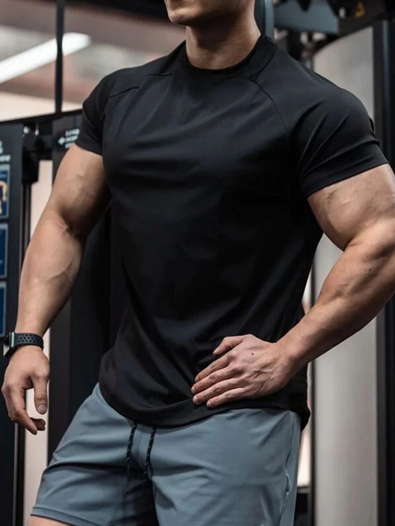 Erkek%20Spor%20Tişört%20Running%20Sports%20Gym%20Reglan%20Oval%20Kesim%20Penye%20T-shirt%20OVALT-SHİRT-Siyah