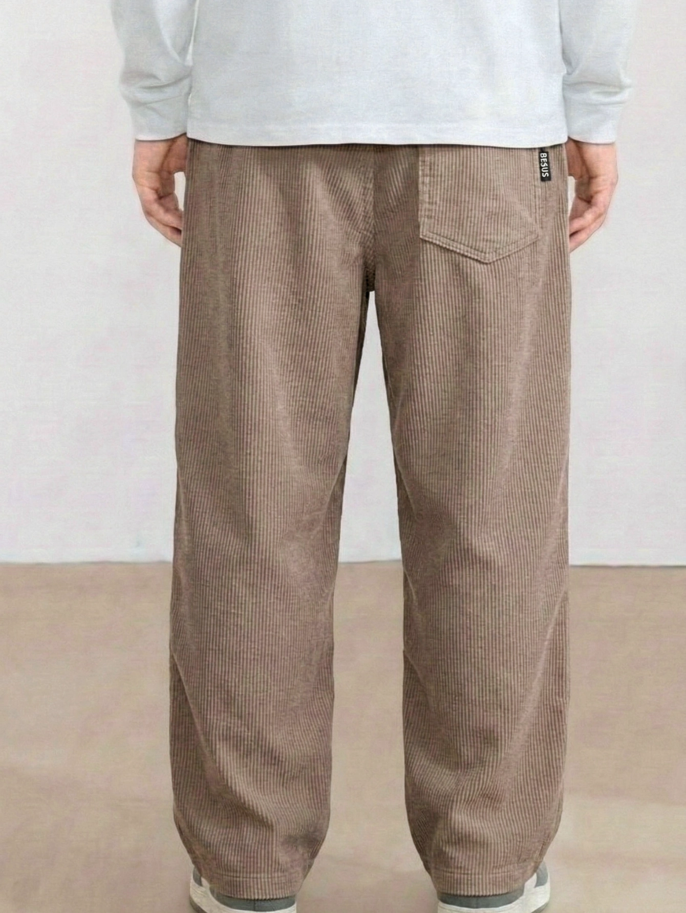 GENIUS%20Erkek%20Pantolon%20Fitilli%20Kadife%20Bol%20Paça%20Oversize%20Pantolon-Vizon