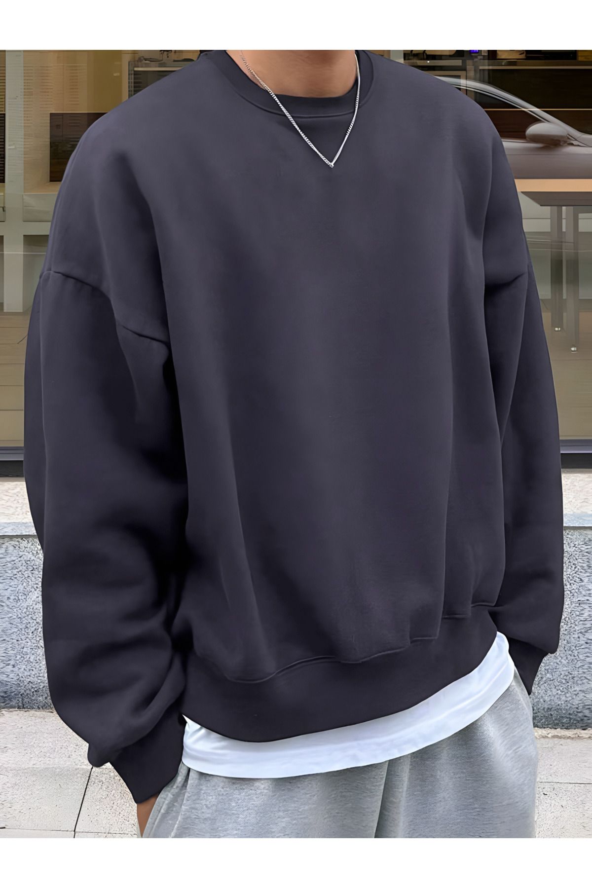 Erkek%20Yuvarlak%20Yakalı%20Oversize%20Sweatshirt%20Basıc-sweatshırt