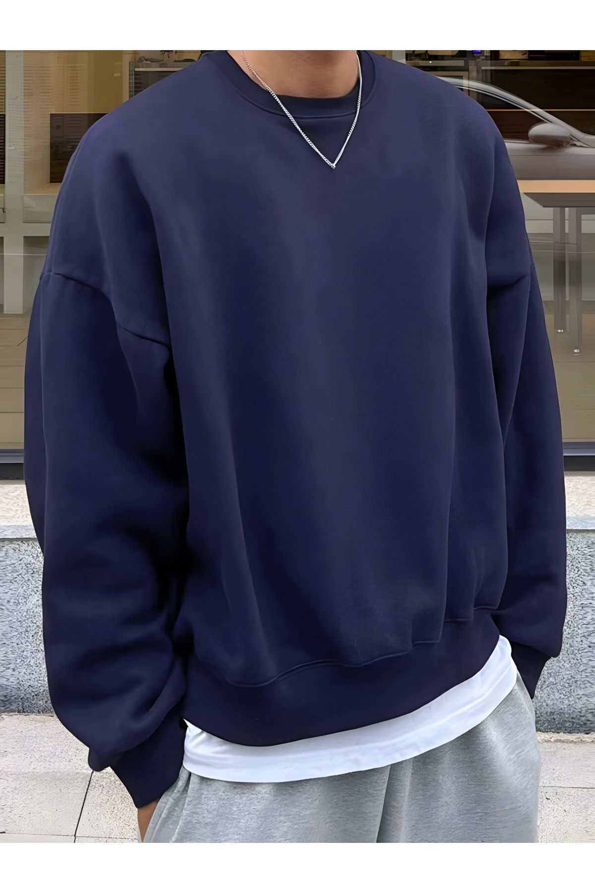 Erkek%20Yuvarlak%20Yakalı%20Oversize%20Sweatshirt%20Basıc-sweatshırt