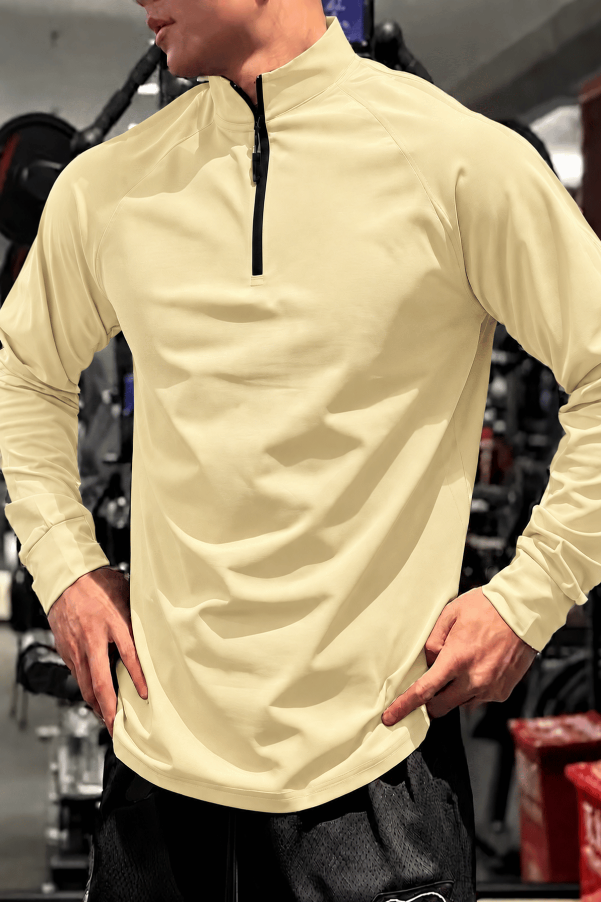 Erkek%20Yarım%20Fermuarlı%20Compression%20Uzun%20Kol%20Spor%20Tişört%20ve%20Fitness%20Tişörtü%20DALGIÇ-UZUN-Bej
