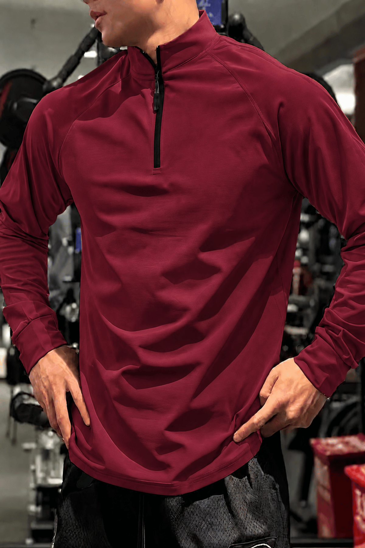 Erkek%20Yarım%20Fermuarlı%20Compression%20Uzun%20Kol%20Spor%20Tişört%20ve%20Fitness%20Tişörtü%20DALGIÇ-UZUN-Bordo