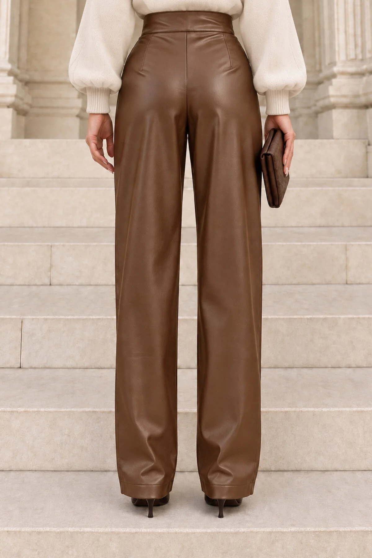 Kadın%20Yüksek%20Bel%20Çırtlı%20Bol%20Paça%20Deri%20Pantolon%20Palazzo%20DERİ-PANT
