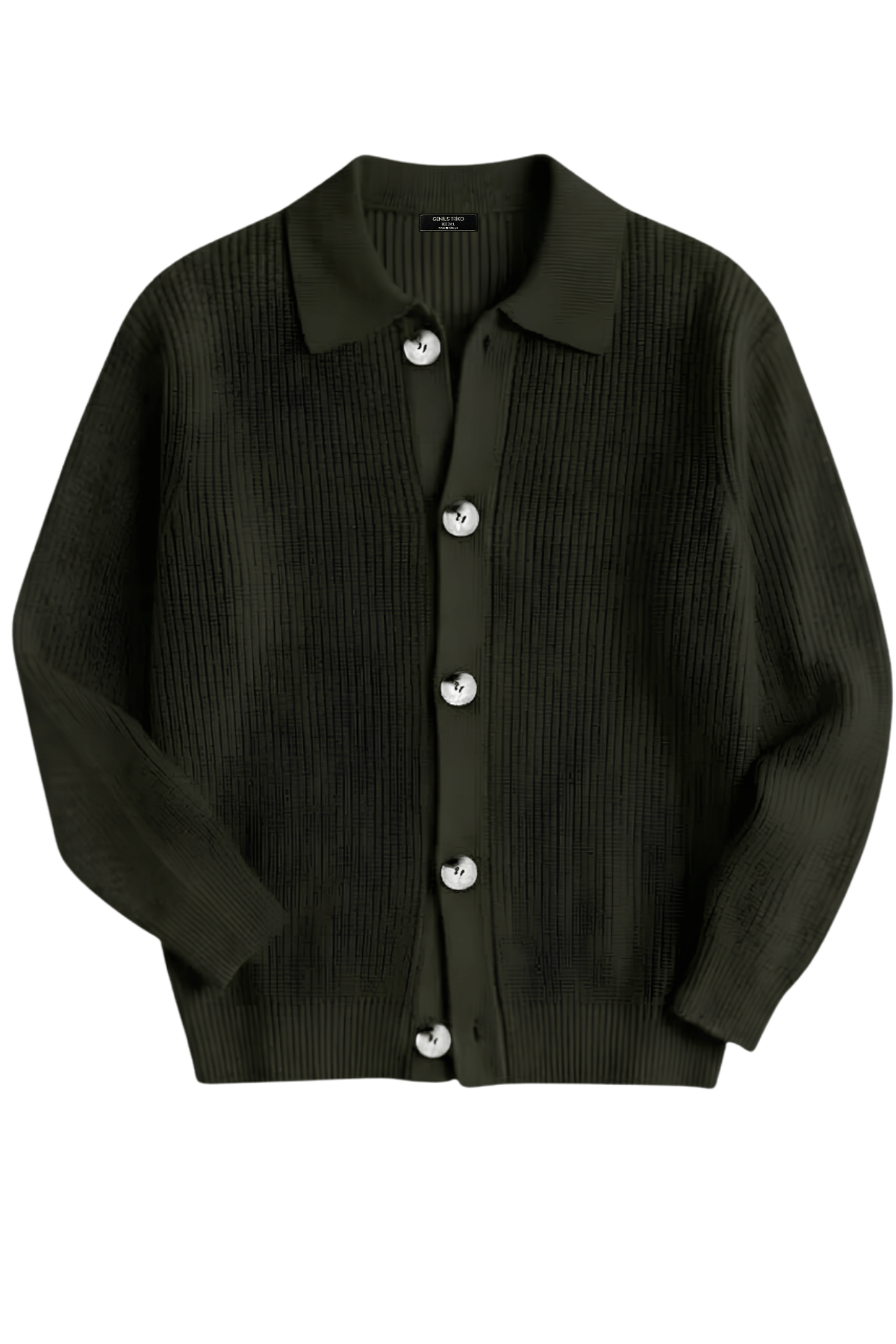 Erkek%20Hırka%20Oversize%20Kalıp%20Düğmeli%20Polo%20Yaka%20Triko%20Kazak%20Çekme/Uzama%20Yapmaz%20ERKEK-HIRKA-Haki