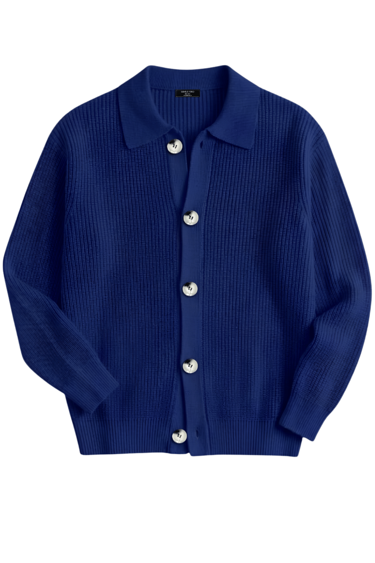 Erkek%20Hırka%20Oversize%20Kalıp%20Düğmeli%20Polo%20Yaka%20Triko%20Kazak%20Çekme/Uzama%20Yapmaz%20ERKEK-HIRKA-Lacivert