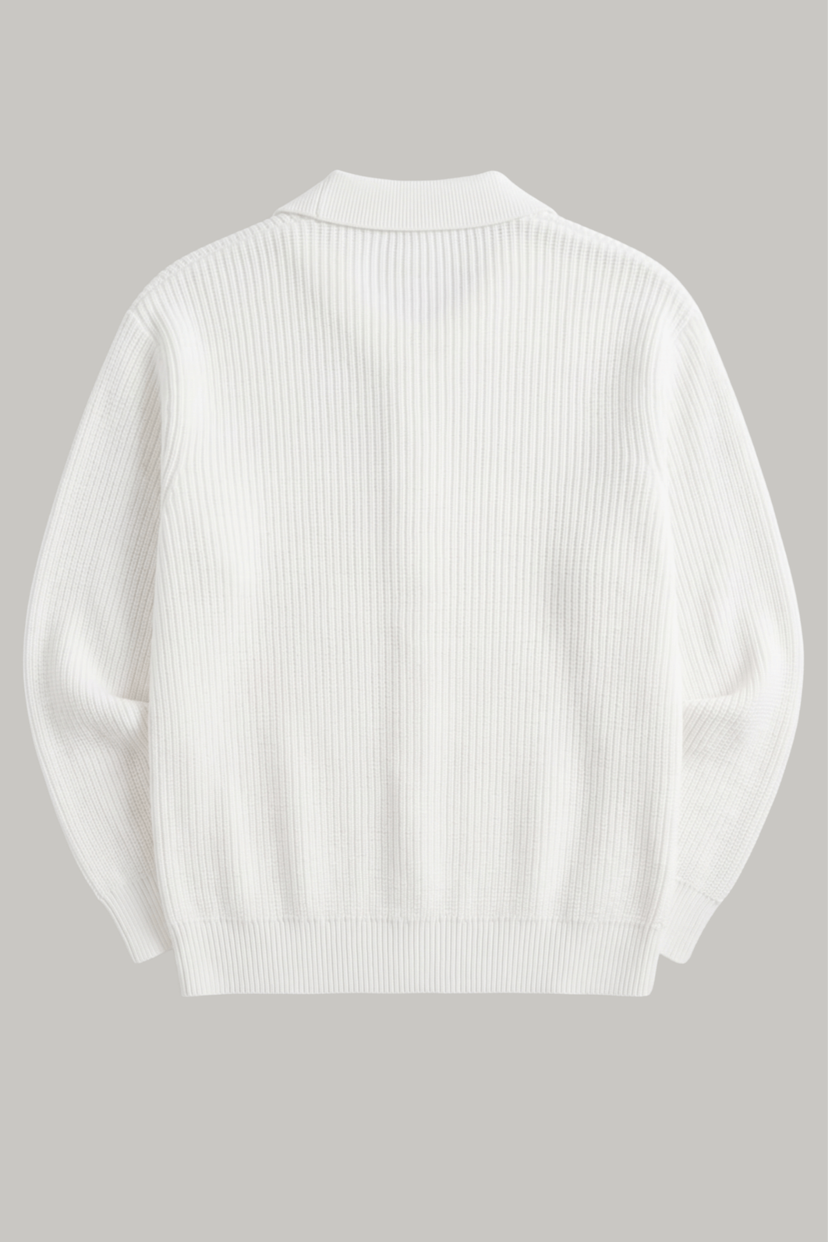 Erkek%20Hırka%20Oversize%20Kalıp%20Düğmeli%20Polo%20Yaka%20Triko%20Kazak%20Çekme/Uzama%20Yapmaz%20ERKEK-HIRKA-Beyaz