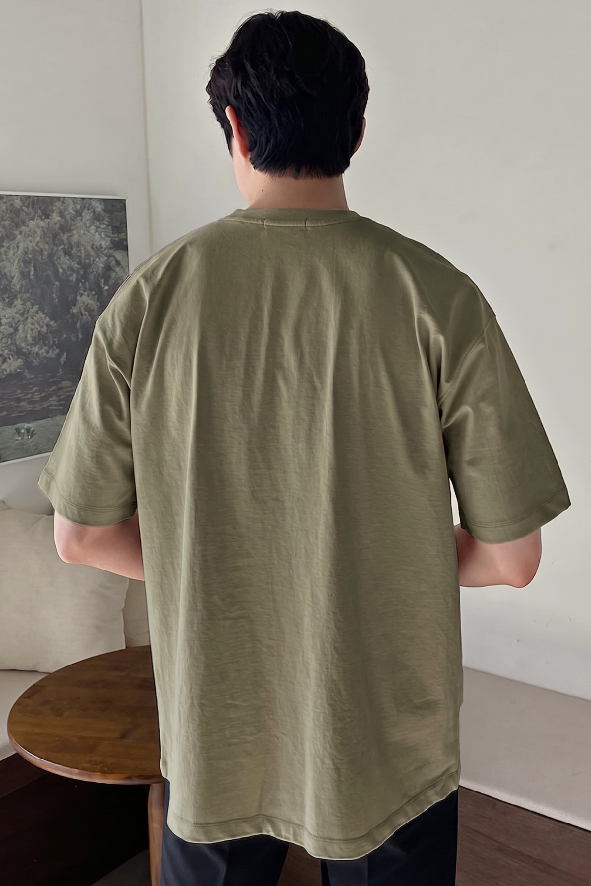 Erkek%20Oversize%20Tişört%20Pamuk%20Kumaş%20Bisiklet%20Yaka%20Rahat%20Kalıp%20T-shirt-Haki