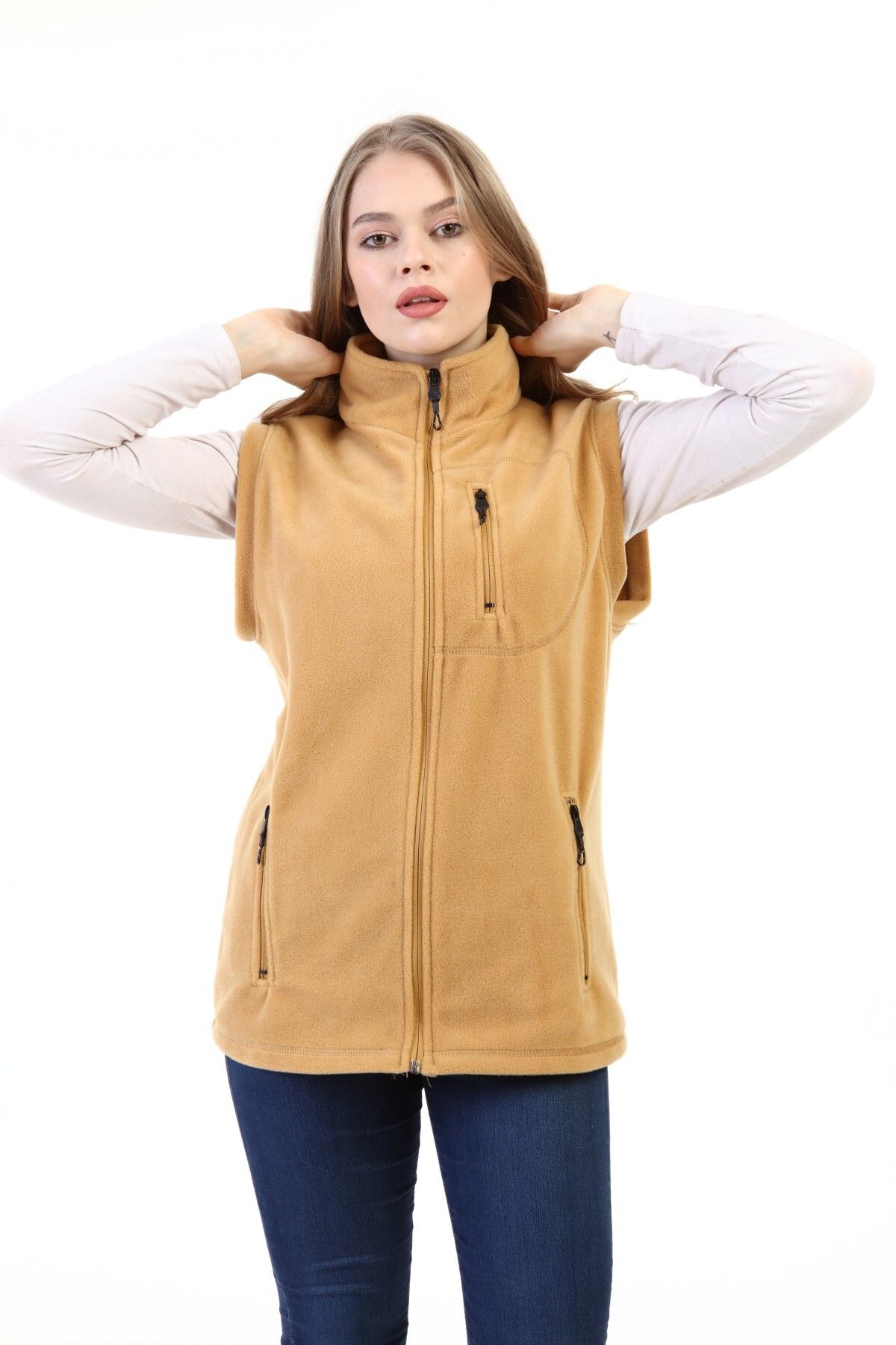 Store%20Kadın%20Polar%20Yelek%20Tam%20Fermuarlı%20Outdoor%20Spor%20Yelek%203cepli-Camel