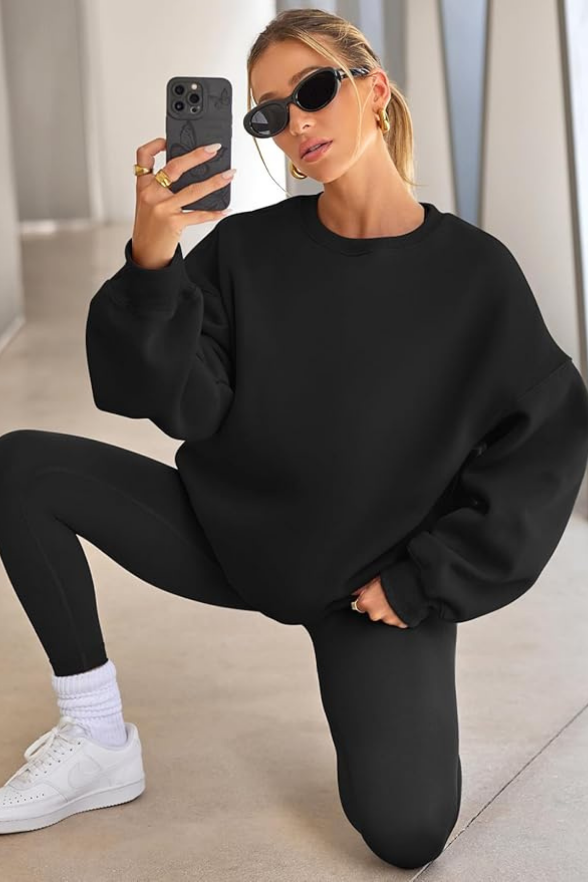 Genıus%20Store%20Kadın%20Sweatshirt%20Oversize%20Geniş%20Kalıp%20İçi%20Şardonlu%20Bisiklet%20Yaka%20Oversize Sweatshirt%20KADIN-SWEATSHIRT