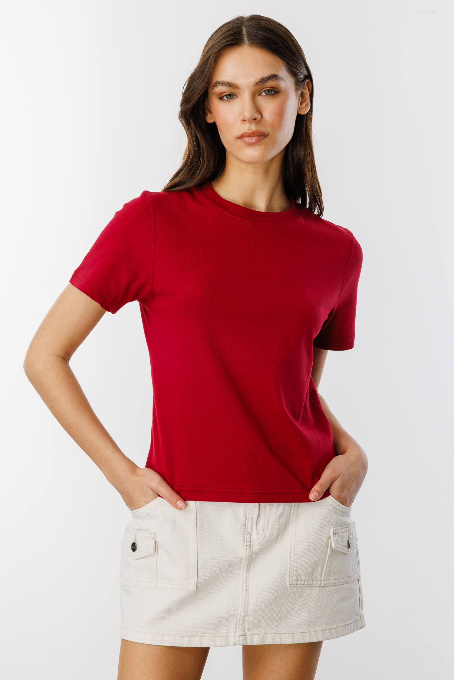 Kadın%20T-shirt%20Kısa%20Kollu%20Organik%20Pamuklu%20Bisiklet%20Yaka%20Crop%20T-shirt%20KADIN-T-SHIRT-Bordo