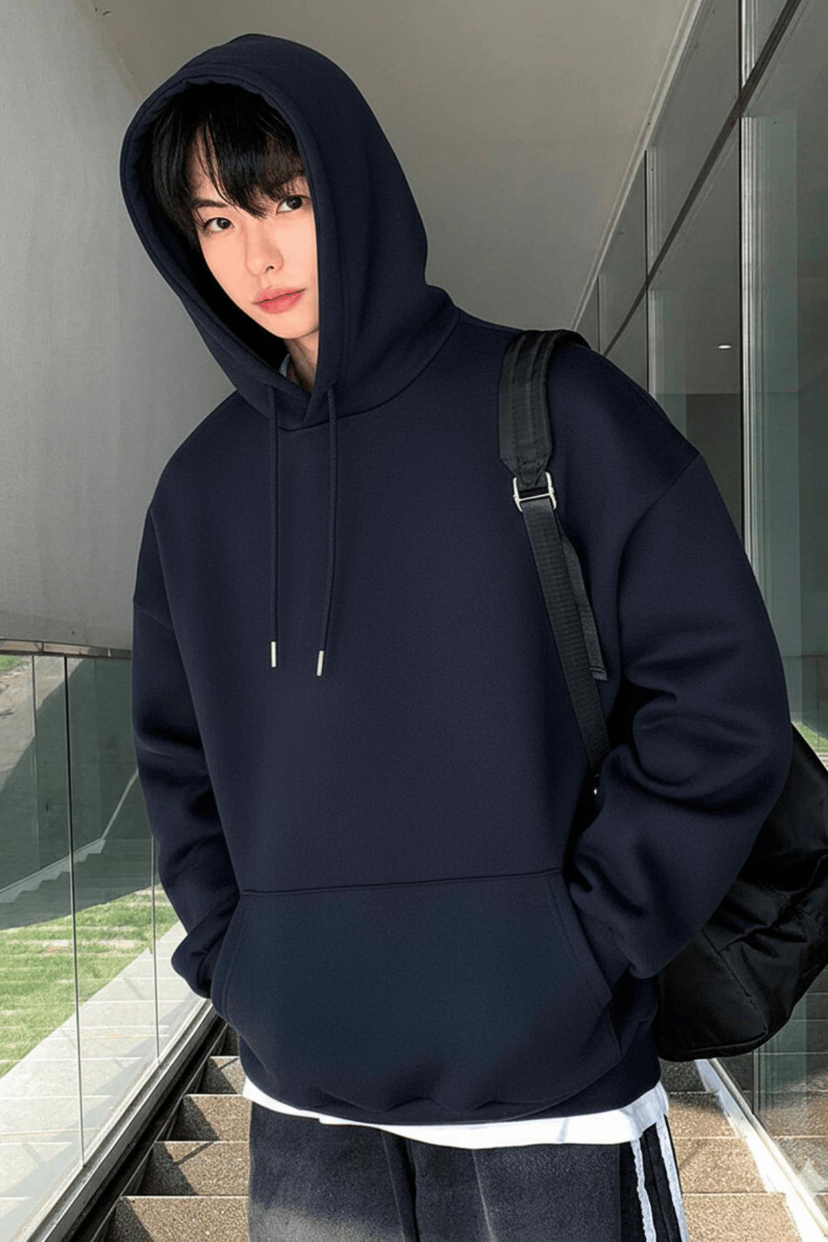 Genius%20Store%20Erkek%20Sweatshirt%20Kanguru%20Cepli%20%20İçi%20Polarlı%203%20İplik%20Kapüşonlu%20Oversize Sweatshirt%20KANGURU-SWEATSHIRT-Lacivert