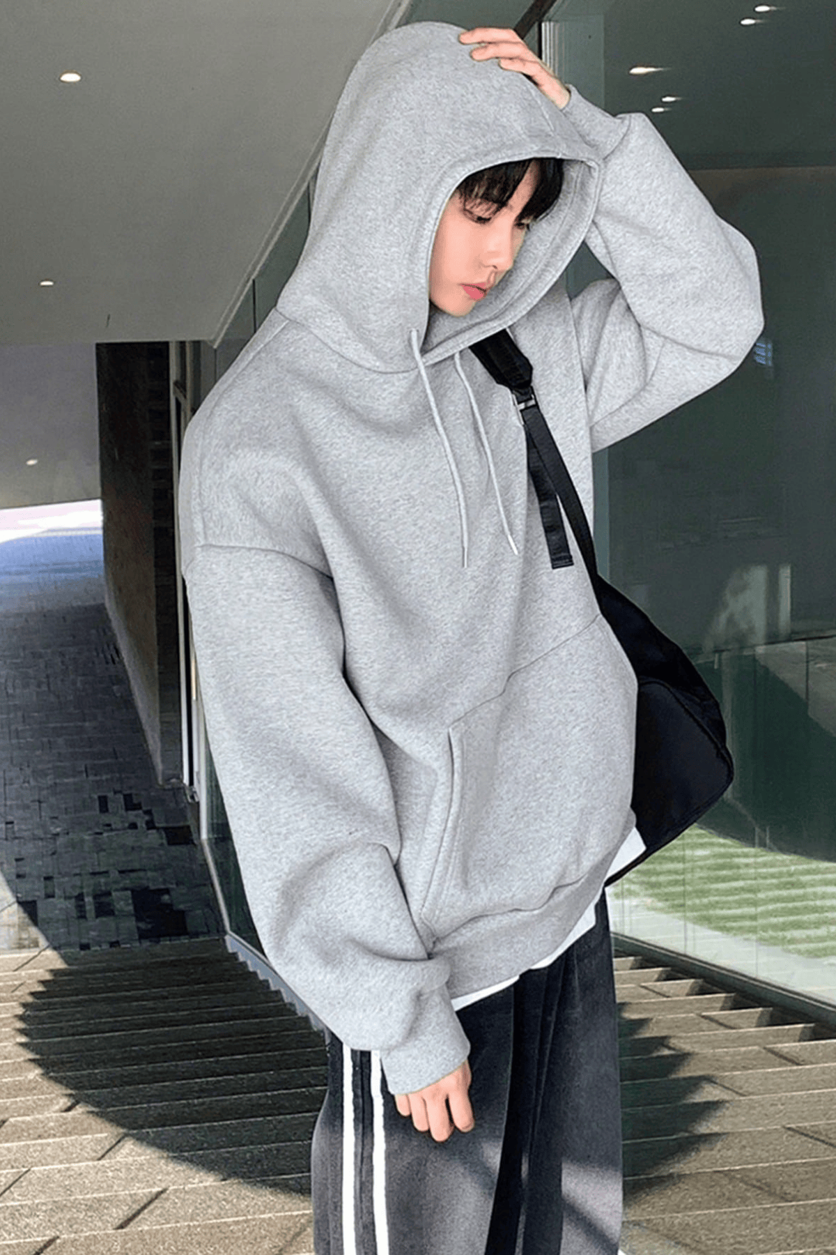 Genius%20Store%20Erkek%20Sweatshirt%20Kanguru%20Cepli%20%20İçi%20Polarlı%203%20İplik%20Kapüşonlu%20Oversize Sweatshirt%20KANGURU-SWEATSHIRT-Gri