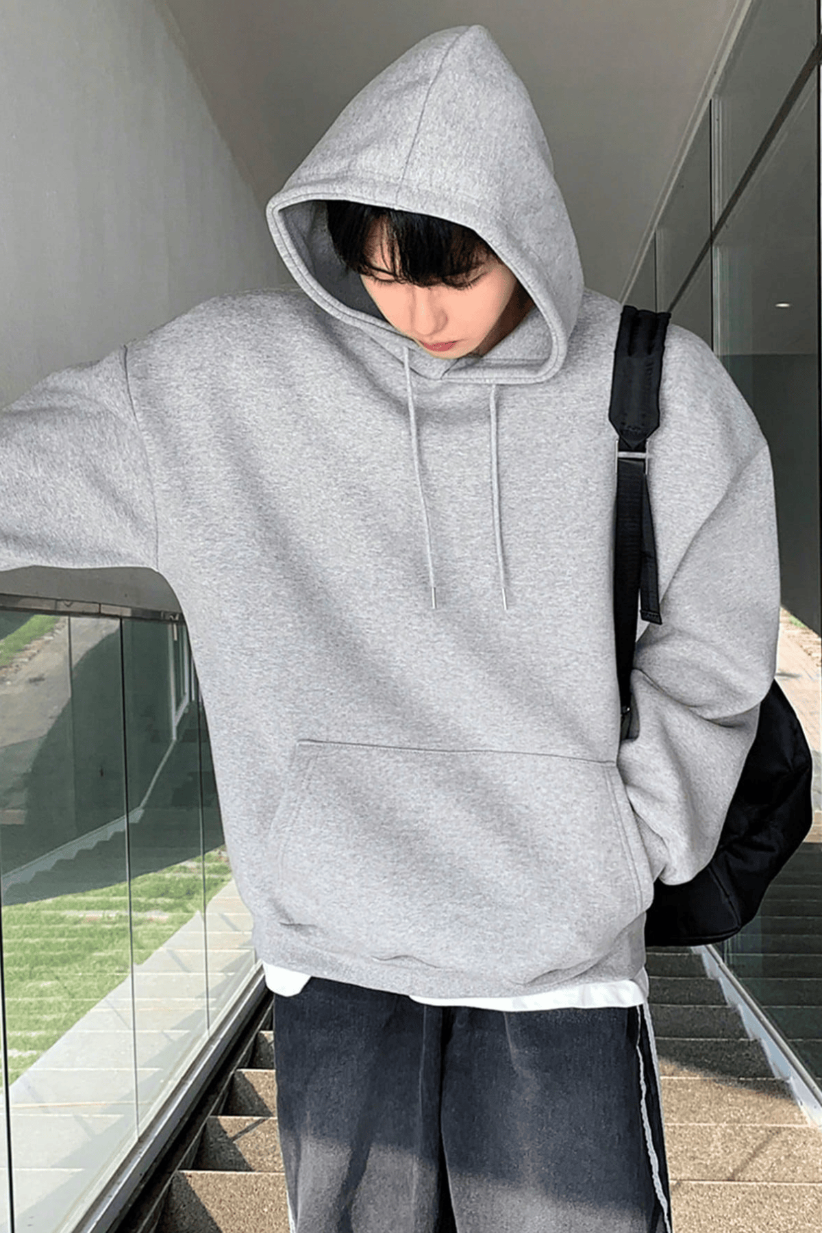 Genius%20Store%20Erkek%20Sweatshirt%20Kanguru%20Cepli%20%20İçi%20Polarlı%203%20İplik%20Kapüşonlu%20Oversize Sweatshirt%20KANGURU-SWEATSHIRT-Gri