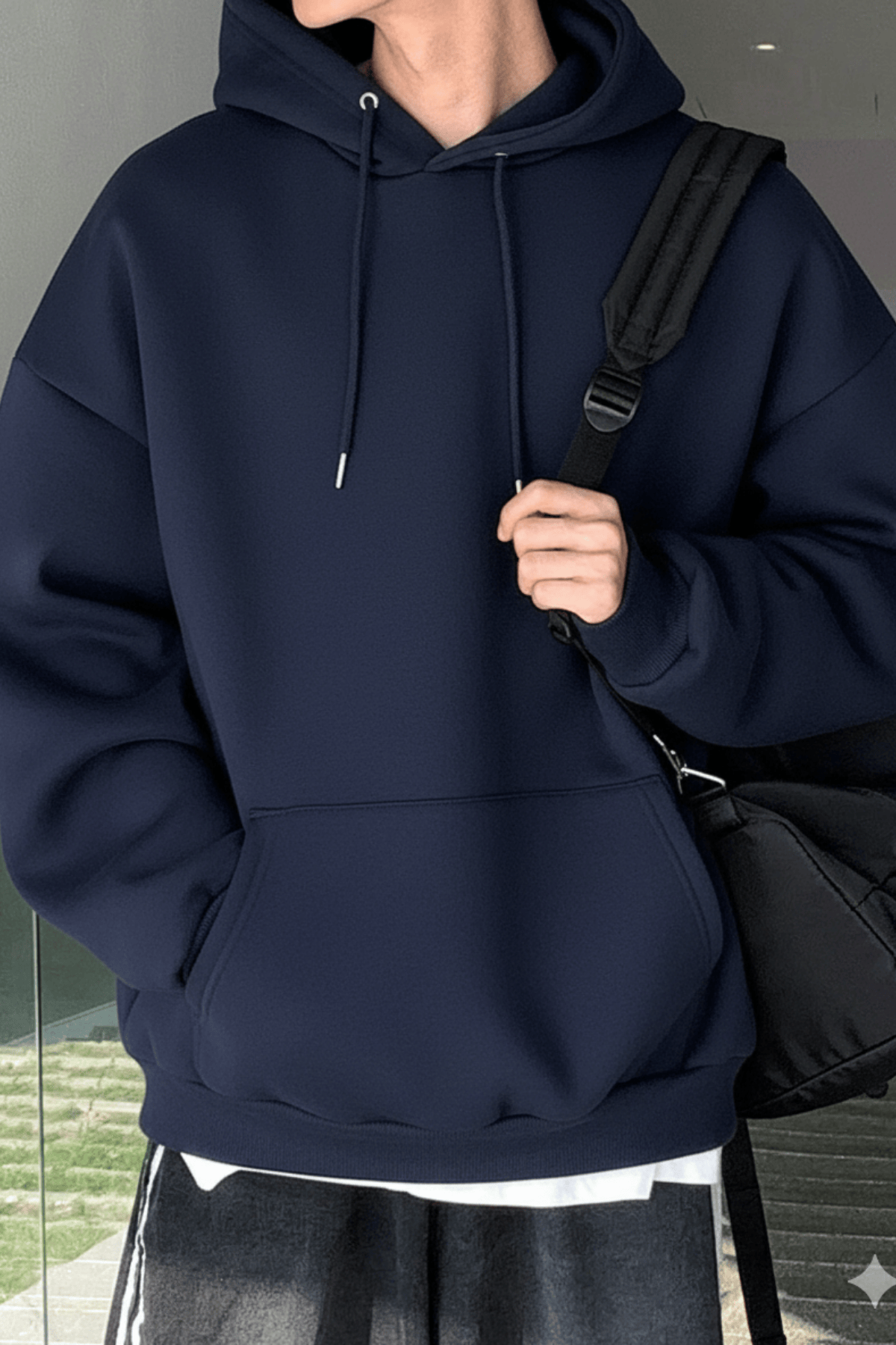 Genius%20Store%20Erkek%20Sweatshirt%20Kanguru%20Cepli%20%20İçi%20Polarlı%203%20İplik%20Kapüşonlu%20Oversize Sweatshirt%20KANGURU-SWEATSHIRT-Lacivert