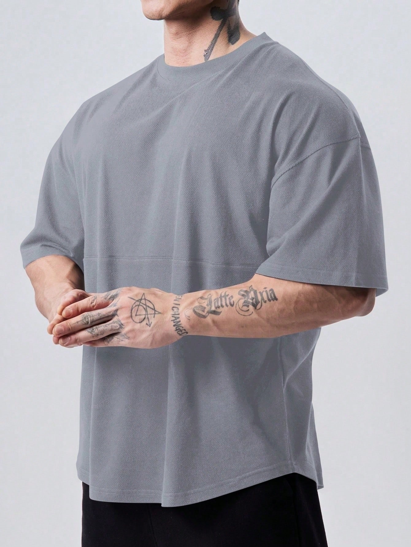 Genius%20Erkek%20Spor%20Tişört%20Oversize%20Fitness%20&%20Gym%20Antrenman%20Tişörtü-Gri