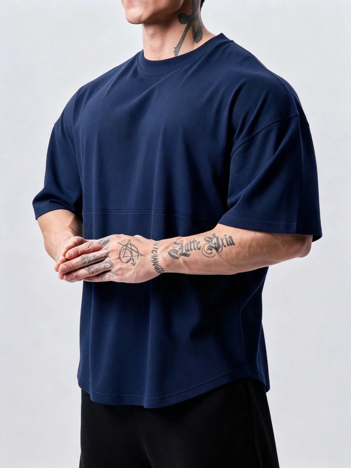 Genius%20Erkek%20Spor%20Tişört%20Oversize%20Fitness%20&%20Gym%20Antrenman%20Tişörtü-Lacivert