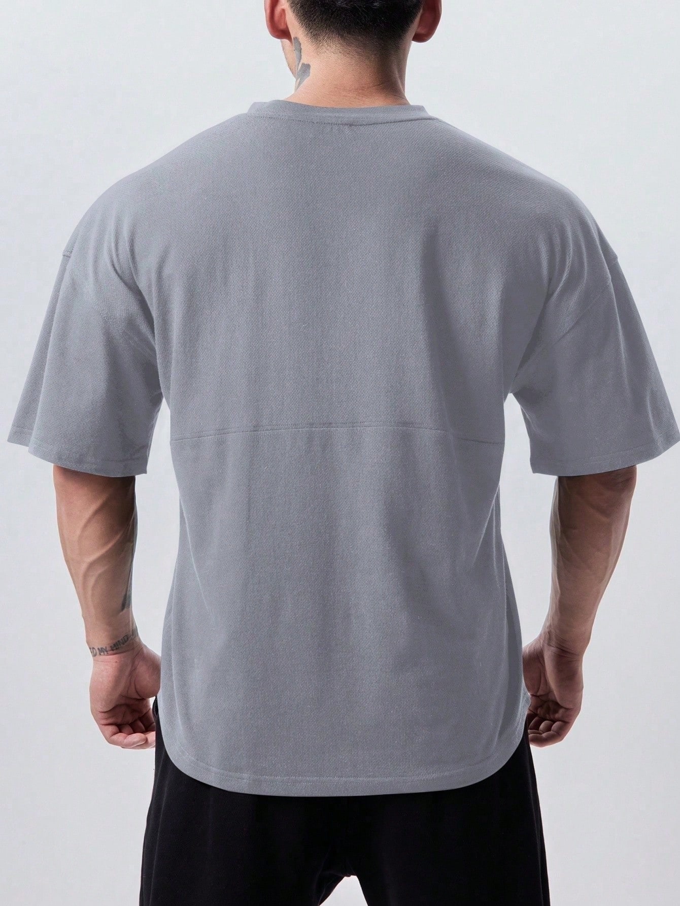 Genius%20Erkek%20Spor%20Tişört%20Oversize%20Fitness%20&%20Gym%20Antrenman%20Tişörtü-Gri