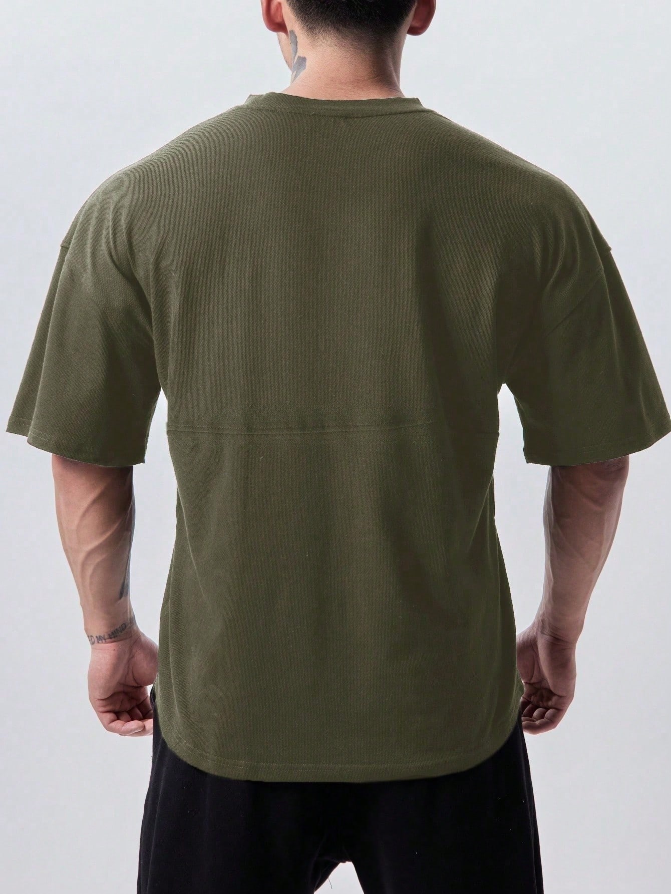 Genius%20Erkek%20Spor%20Tişört%20Oversize%20Fitness%20&%20Gym%20Antrenman%20Tişörtü-Haki