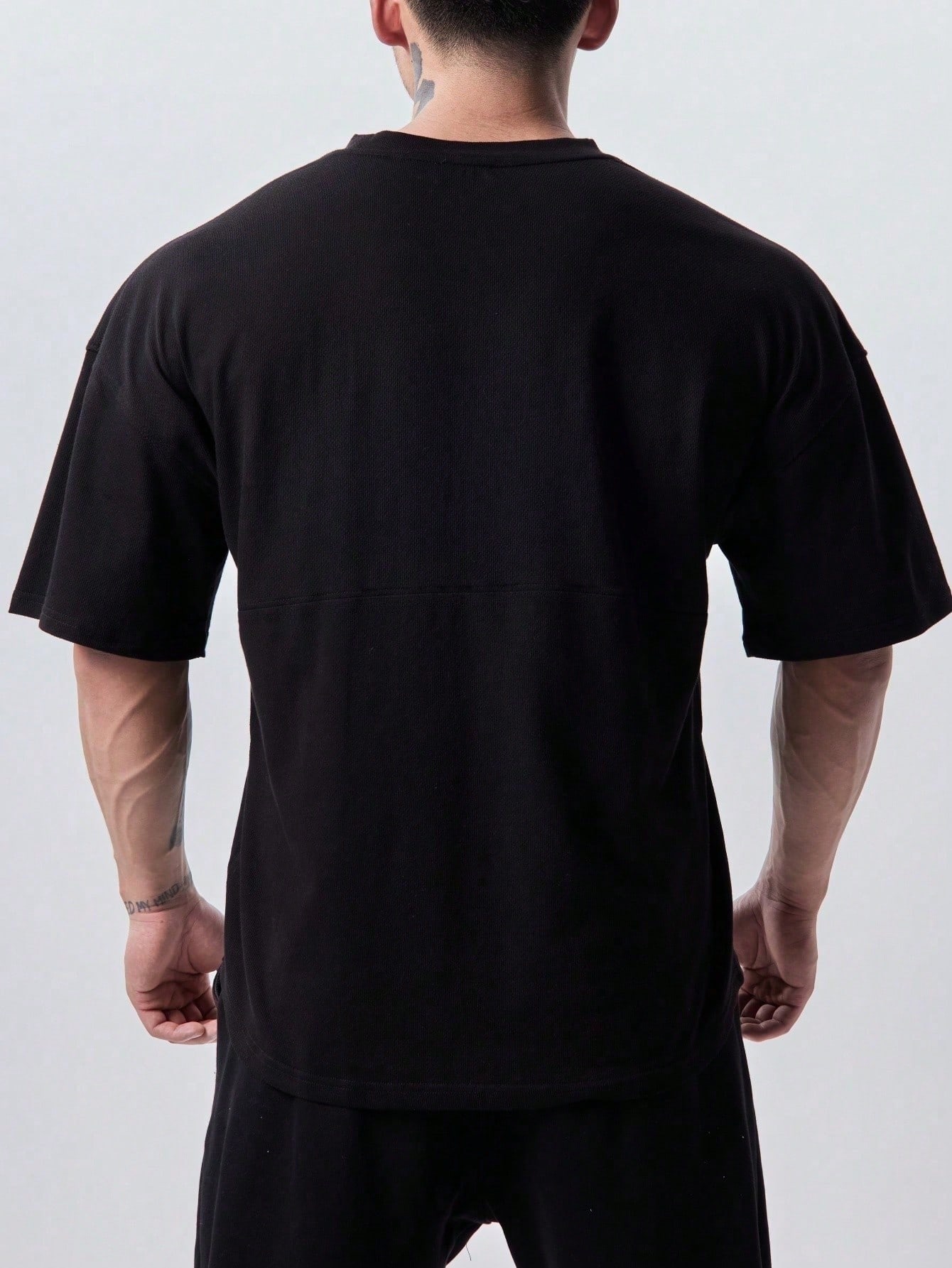 Genius%20Erkek%20Spor%20Tişört%20Oversize%20Fitness%20&%20Gym%20Antrenman%20Tişörtü-Siyah
