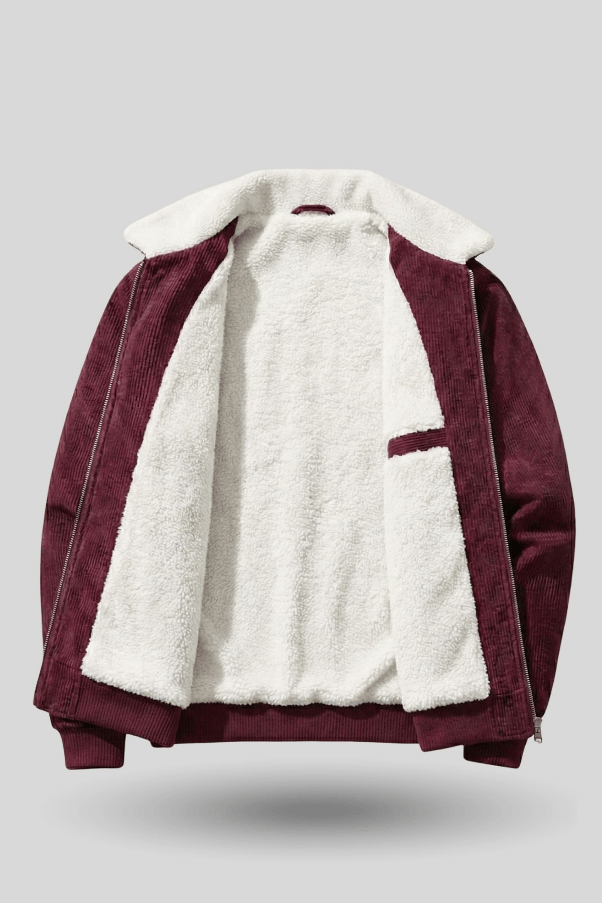 Erkek%20Kadife%20Mont%20Peluş%20Astarlı%20Tam%20Fermuarlı%20Gömlek%20Yaka%20Spor%20Mont-Bordo