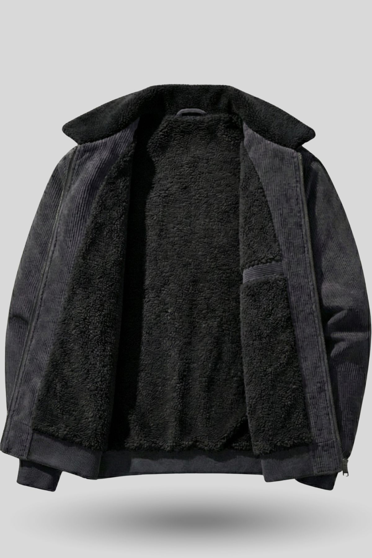 Erkek%20Kadife%20Mont%20Peluş%20Astarlı%20Tam%20Fermuarlı%20Gömlek%20Yaka%20Spor%20Mont-Füme