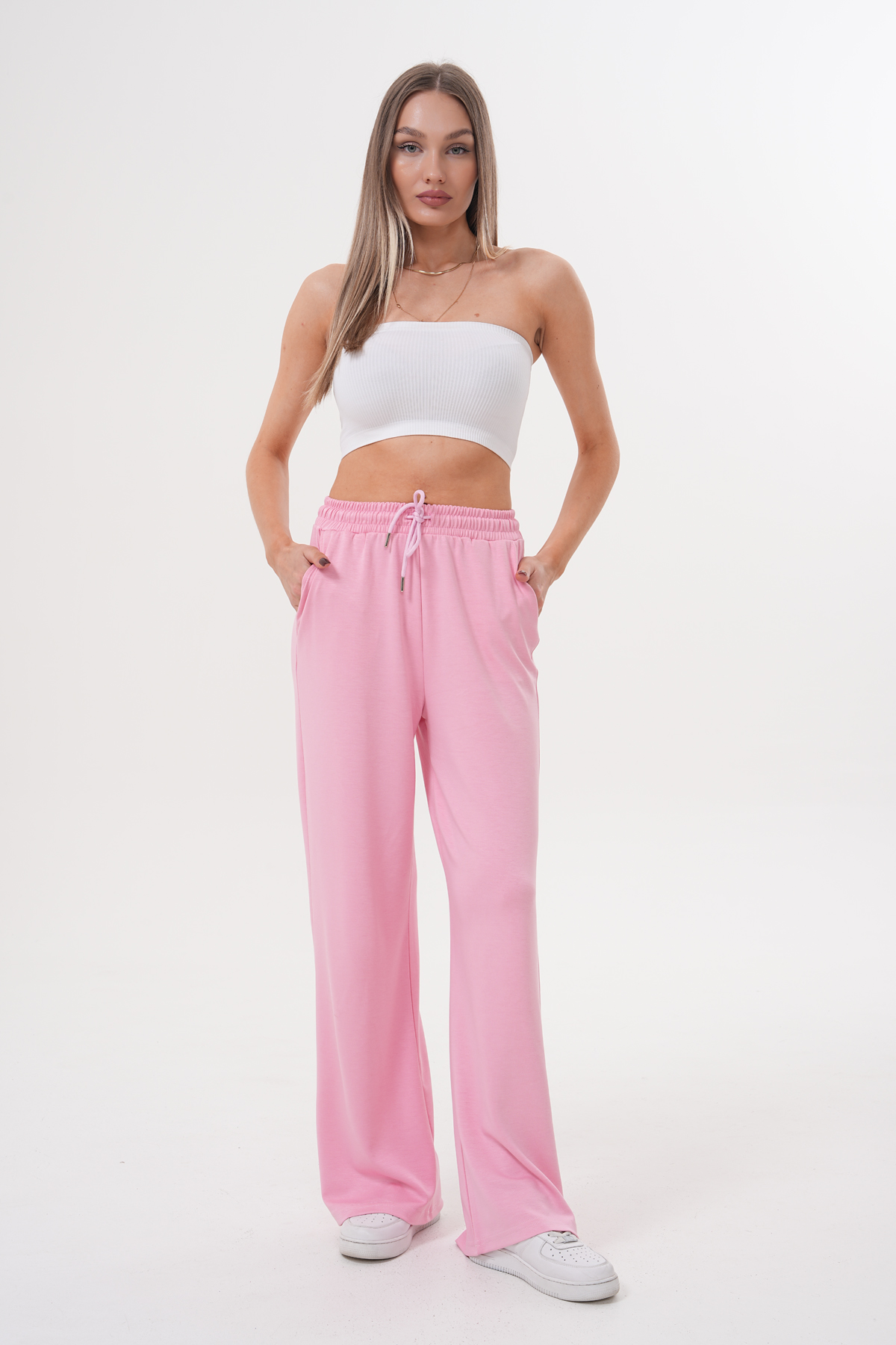 Kadın%20Geniş%20Paça%20Modal%20Eşofman%20Altı%20MODAL-EŞOFMAN-PEMBE