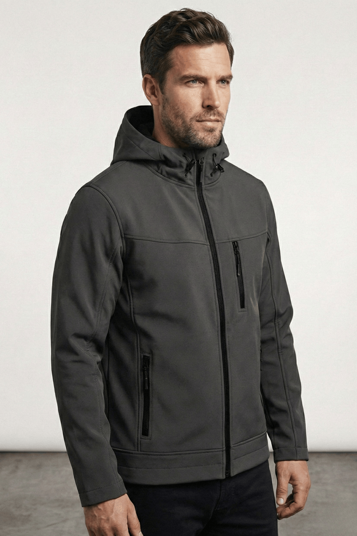 Erkek%20Mont%20İçi%20Polarlı%20Softshell%20Mont%20Su%20ve%20Rüzgar%20Geçirmez%20Kapüşonlu%20Spor%20Mont-Füme