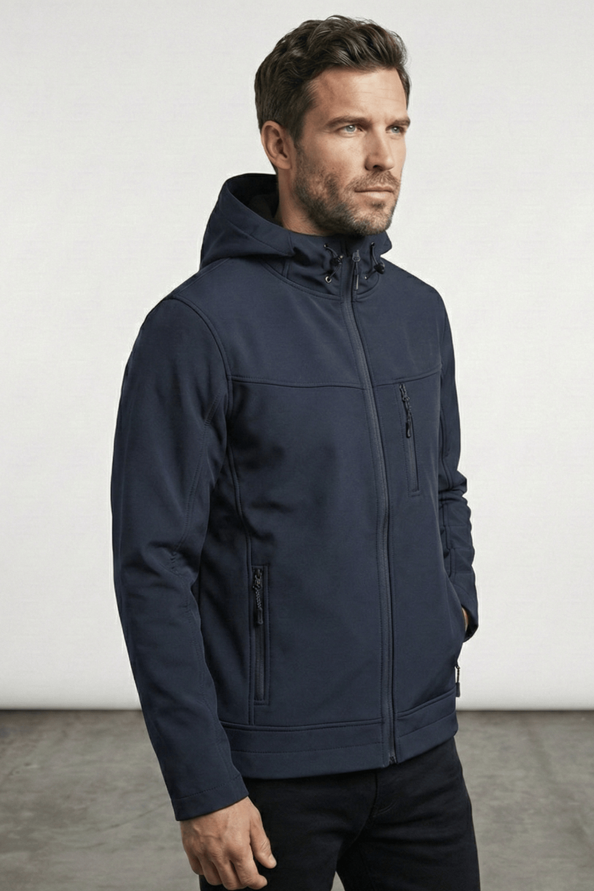 Erkek%20Mont%20İçi%20Polarlı%20Softshell%20Mont%20Su%20ve%20Rüzgar%20Geçirmez%20Kapüşonlu%20Spor%20Mont-Lacivert