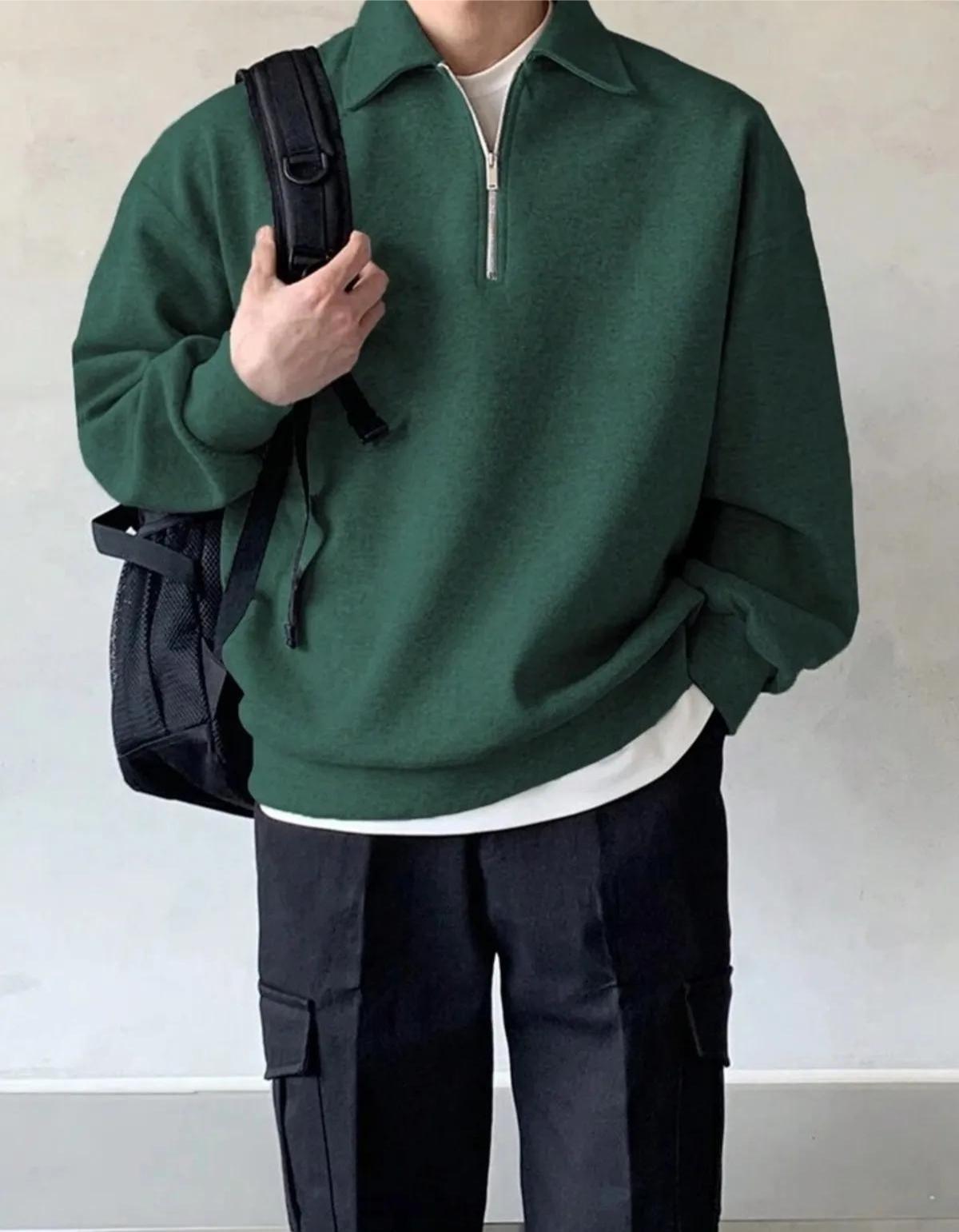 Erkek%20Polo%20Yaka%20Oversize%20Sweatshirt%20Yarım%20Fermuar%20Sweatshirt%20OVERSIZE-SWEATSHIRT
