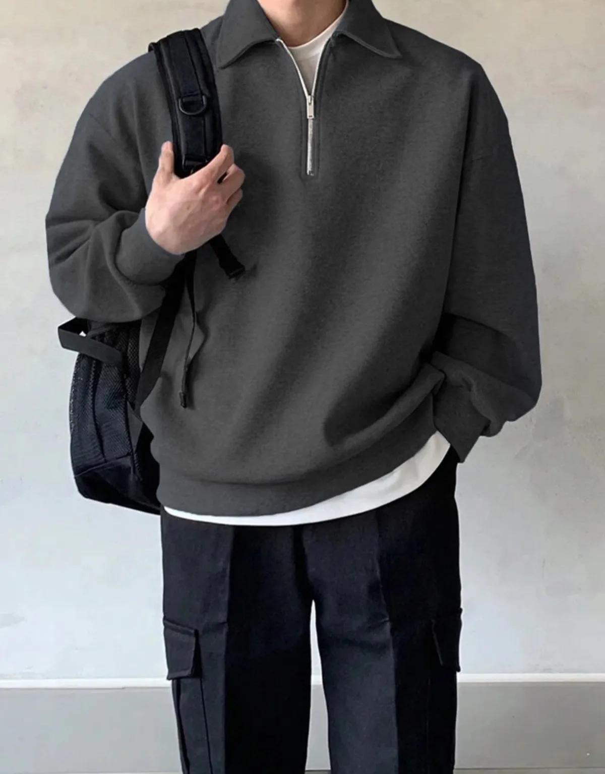 Erkek%20Polo%20Yaka%20Oversize%20Sweatshirt%20Yarım%20Fermuar%20Sweatshirt%20OVERSIZE-SWEATSHIRT
