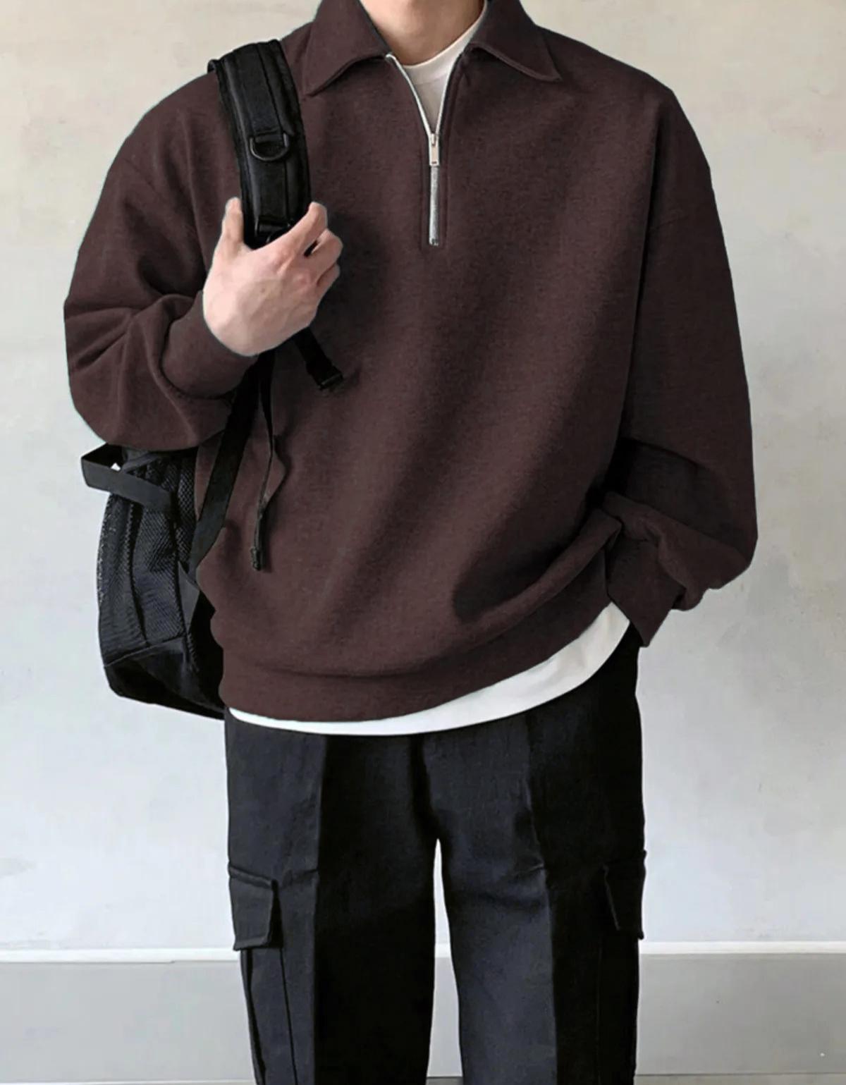 Erkek%20Polo%20Yaka%20Oversize%20Sweatshirt%20Yarım%20Fermuar%20Sweatshirt%20OVERSIZE-SWEATSHIRT