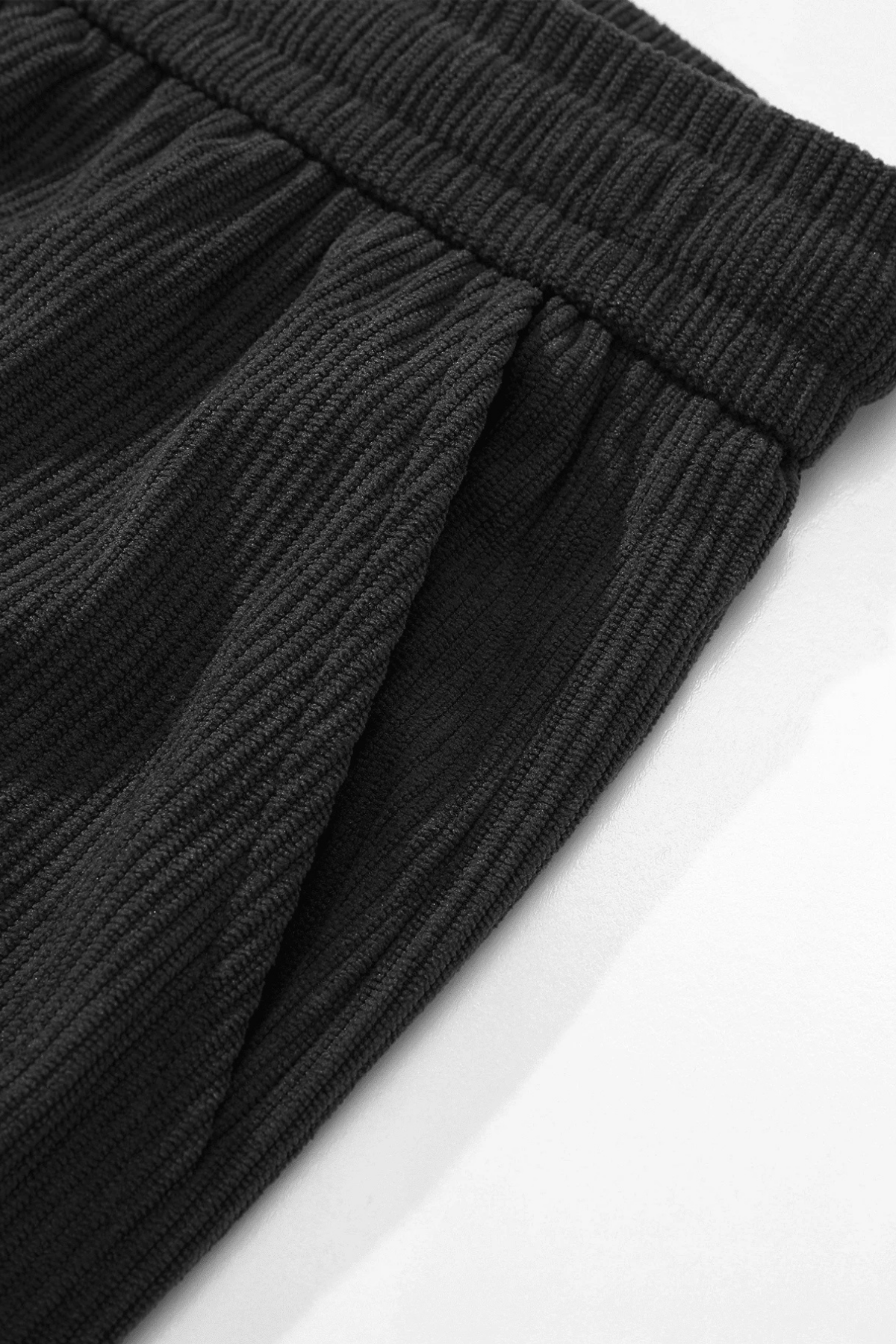 GENIUS%20Erkek%20Pantolon%20Fitilli%20Kadife%20Bol%20Paça%20Oversize%20Pantolon-Siyah