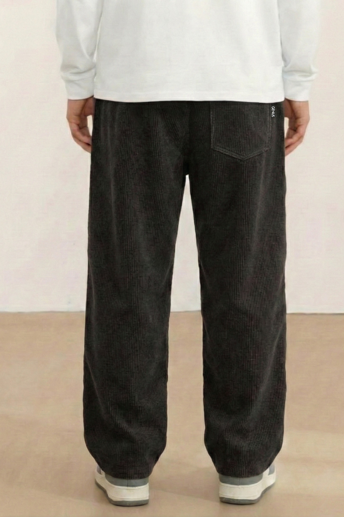 GENIUS%20Erkek%20Pantolon%20Fitilli%20Kadife%20Bol%20Paça%20Oversize%20Pantolon-Füme