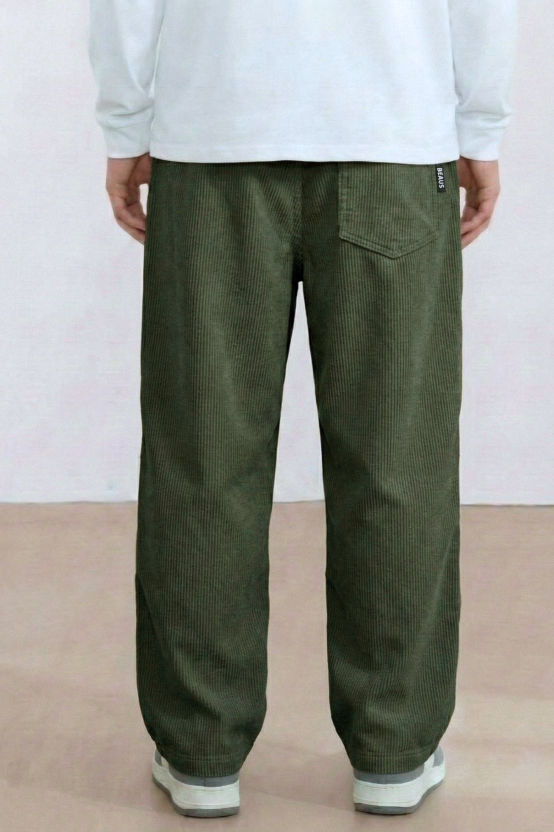 GENIUS%20Erkek%20Pantolon%20Fitilli%20Kadife%20Bol%20Paça%20Oversize%20Pantolon-Haki