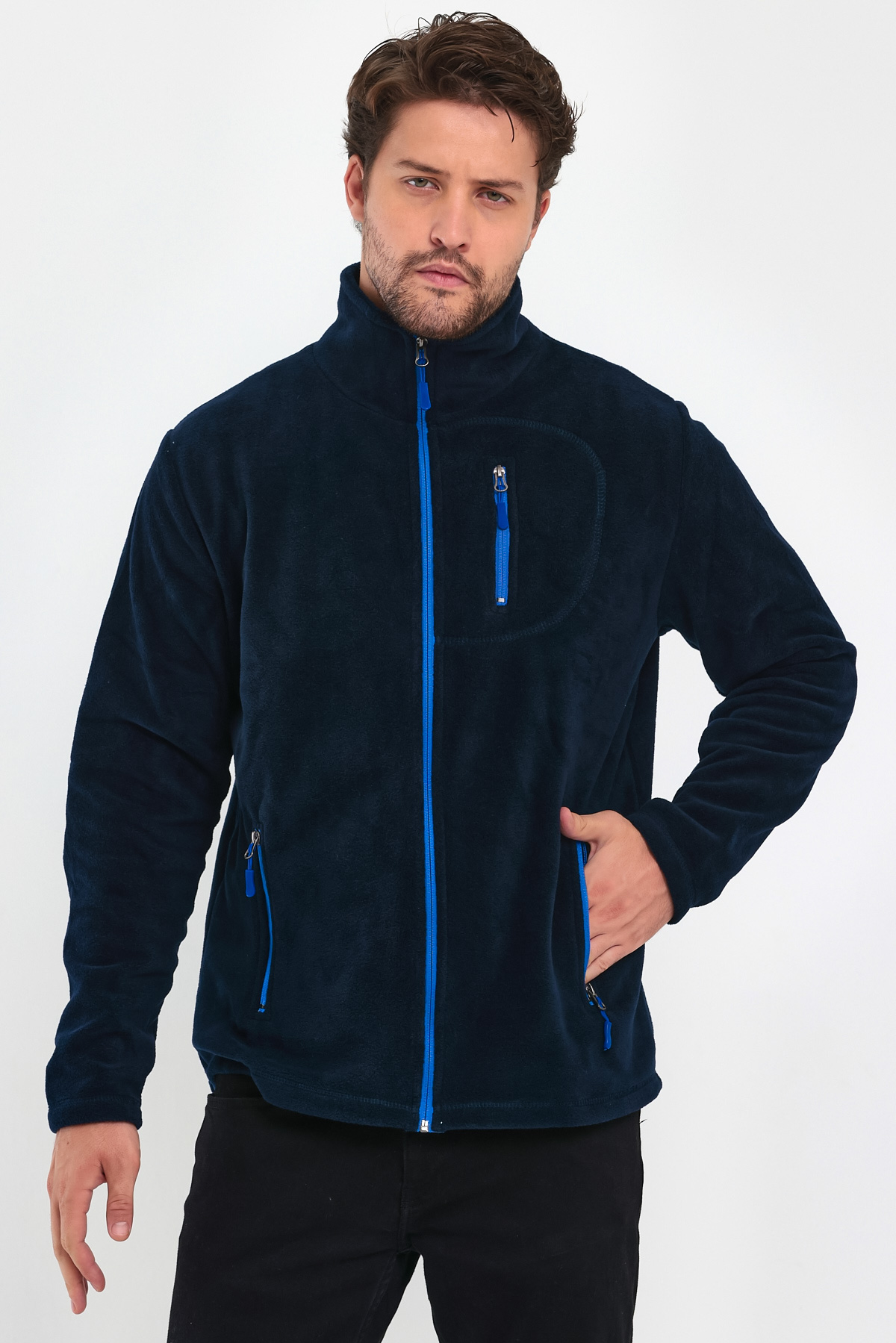 GENIUS Store%20Erkek%20Polar%20Tam%20Fermuarlı%203%20Cepli%20Outdoor%20Polar%20Ceket%20Tactical%20Flecee%20POLAR-GNS