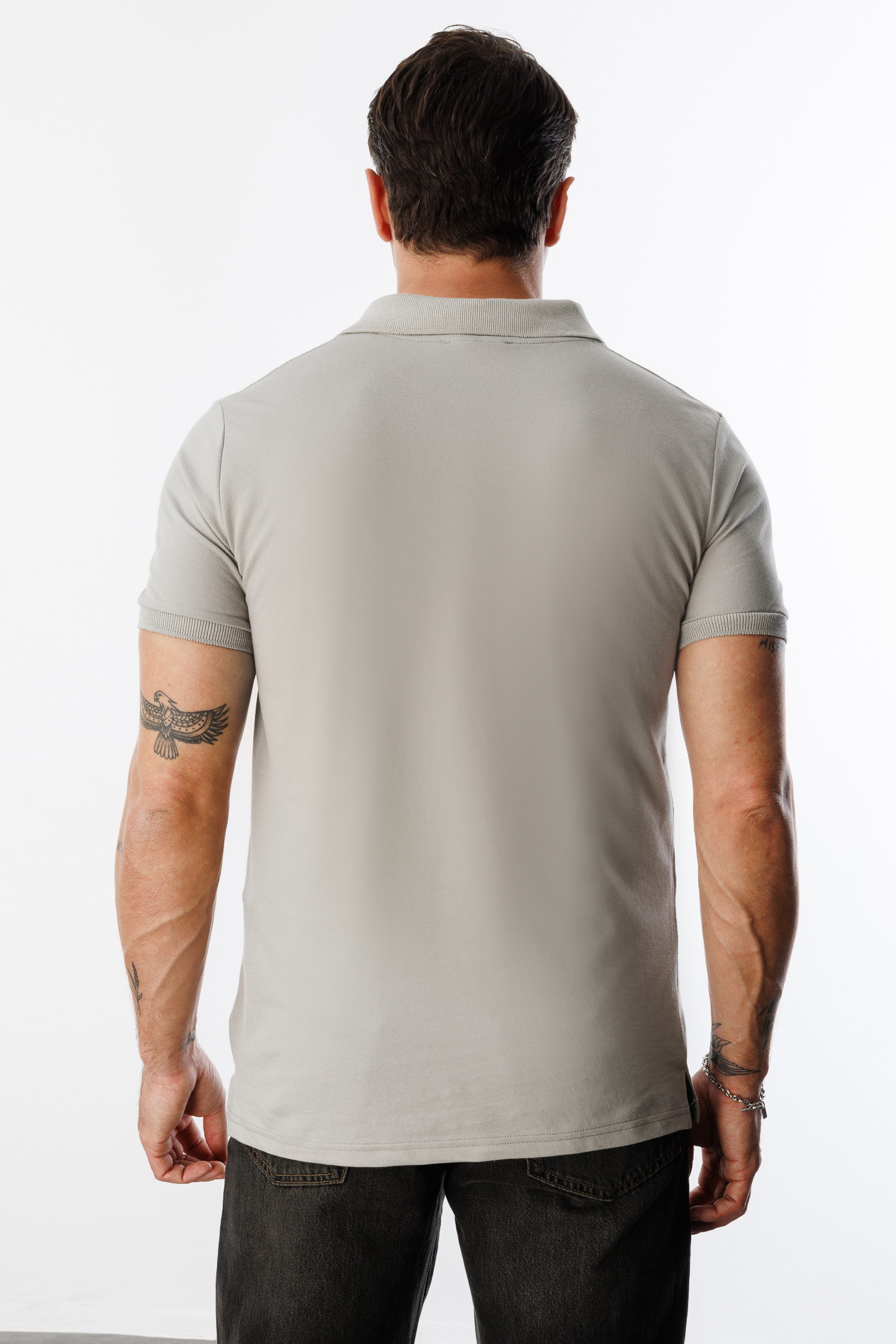  Erkek%20Çekmeyen%20Pamuklu%20Kumaş%20Regular%20Fit%20Standart%20Kesim%20Polo%20Yaka%20Tişört%20POLOYAKA-T-SHIRT1-Gri