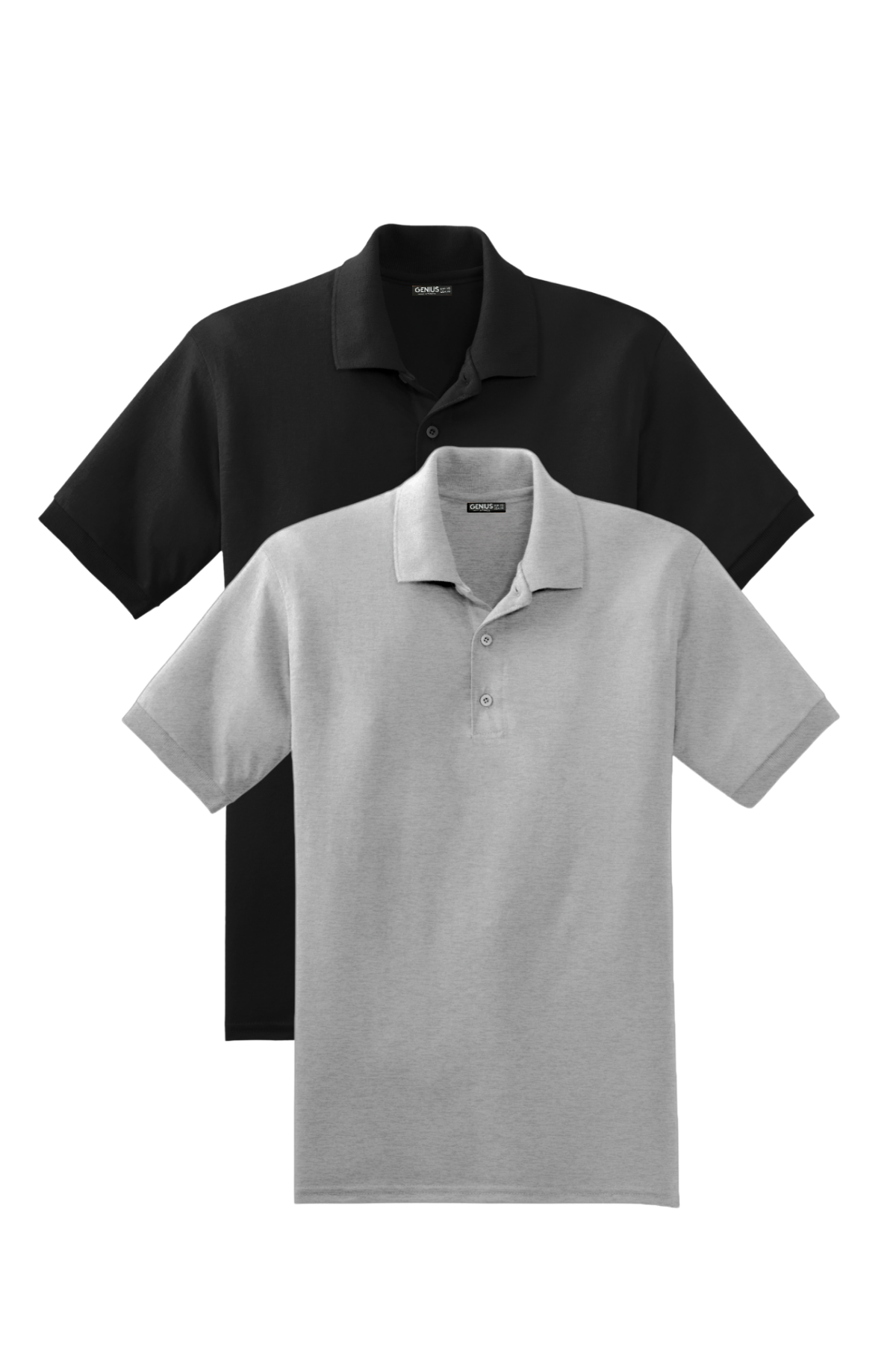  Erkek%202’li%20Çekmeyen%20Pamuklu%20Kumaş%20Regular%20Fit%20Standart%20Kesim%20Polo%20Yaka%20Tişört%20POLOYAKA-T-SHIRT2-SİYAH-GRİ