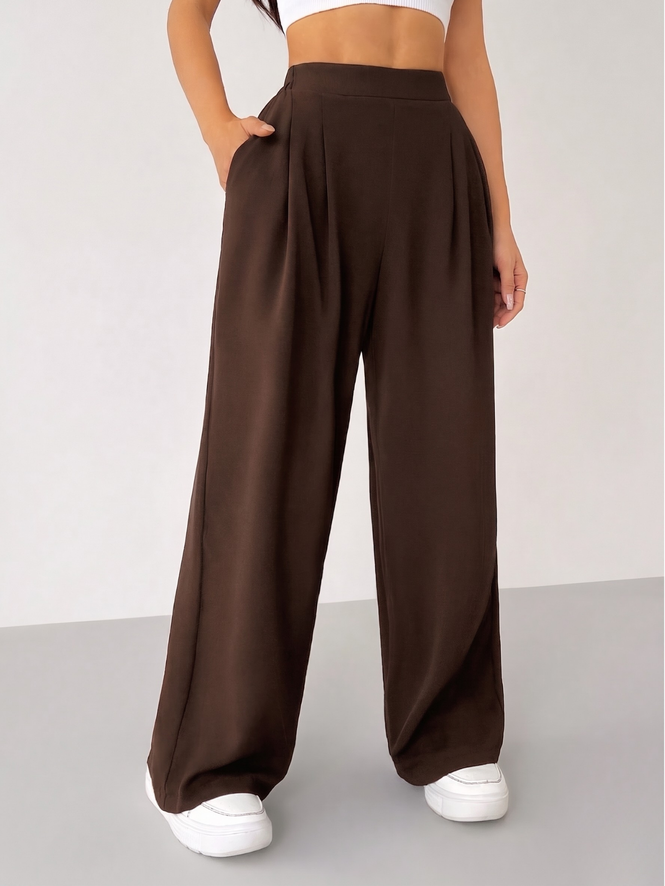 Kadın%20Pantolon%20Scuba%20Krep%20Kumaş%20Beli%20Lastikli%20Cepli%20Pileli%20Geniş%20Paça%20Palazzo%20Pantolon%20SCUBA-CREP-Kahverengi