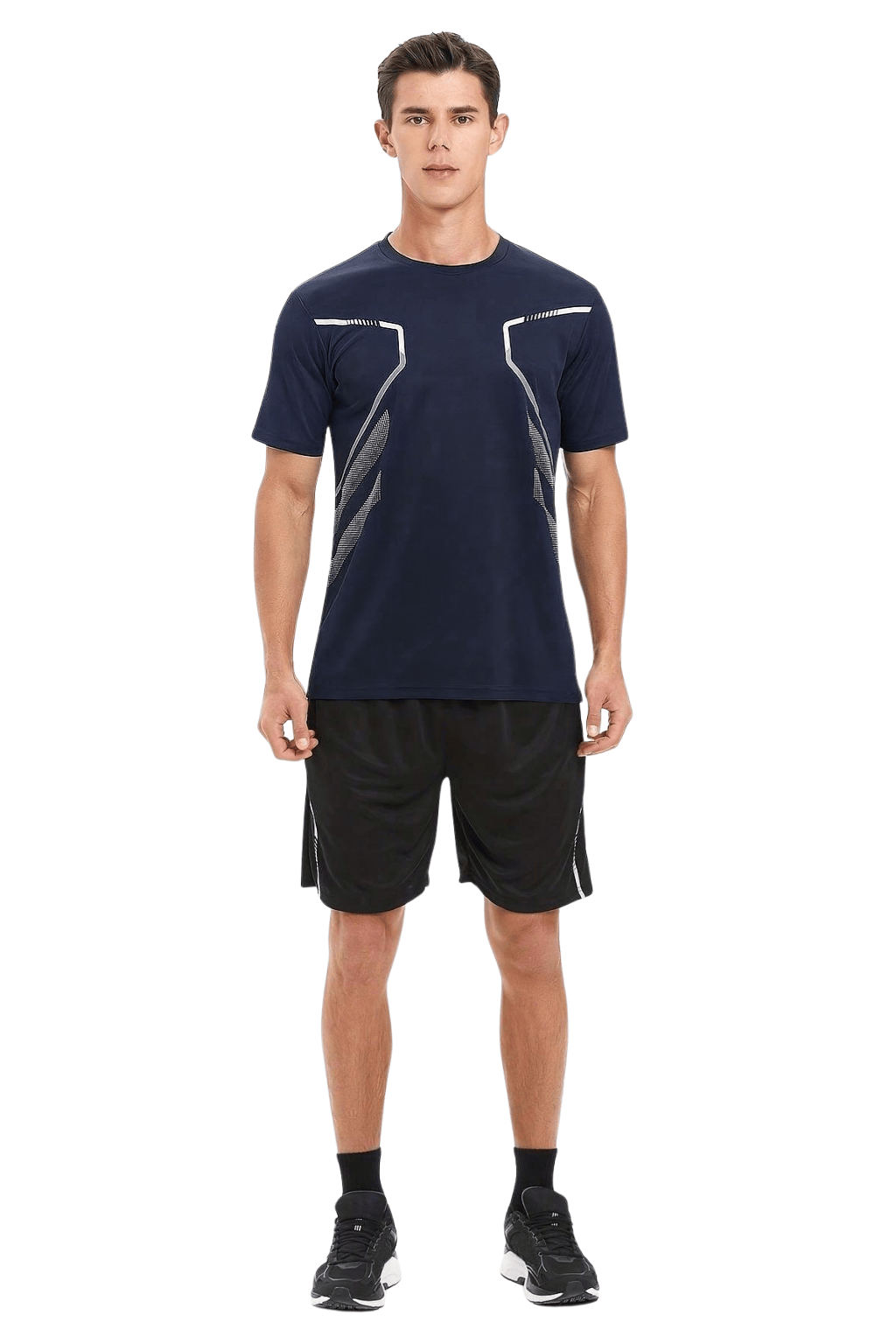 Erkek%20Spor%20Tişört%20Antreman%20Gym%20Polyester%20Erkek%20Sporcu T-shirt%20ŞERİTLİ-TİŞÖRT-Lacivert