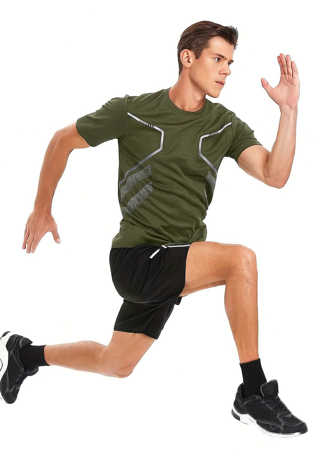 Erkek%20Spor%20Tişört%20Antreman%20Gym%20Polyester%20Erkek%20Sporcu T-shirt%20ŞERİTLİ-TİŞÖRT-Haki