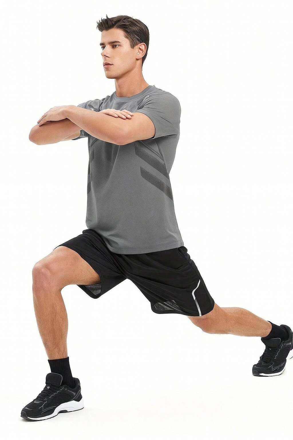 Erkek%20Spor%20Tişört%20Antreman%20Gym%20Polyester%20Erkek%20Sporcu T-shirt%20ŞERİTLİ-TİŞÖRT-Gri