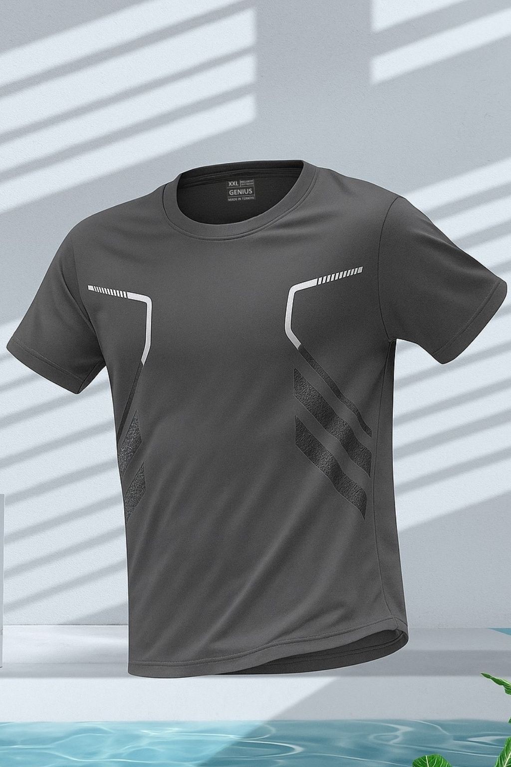 Erkek%20Spor%20Tişört%20Antreman%20Gym%20Polyester%20Erkek%20Sporcu T-shirt%20ŞERİTLİ-TİŞÖRT-Füme