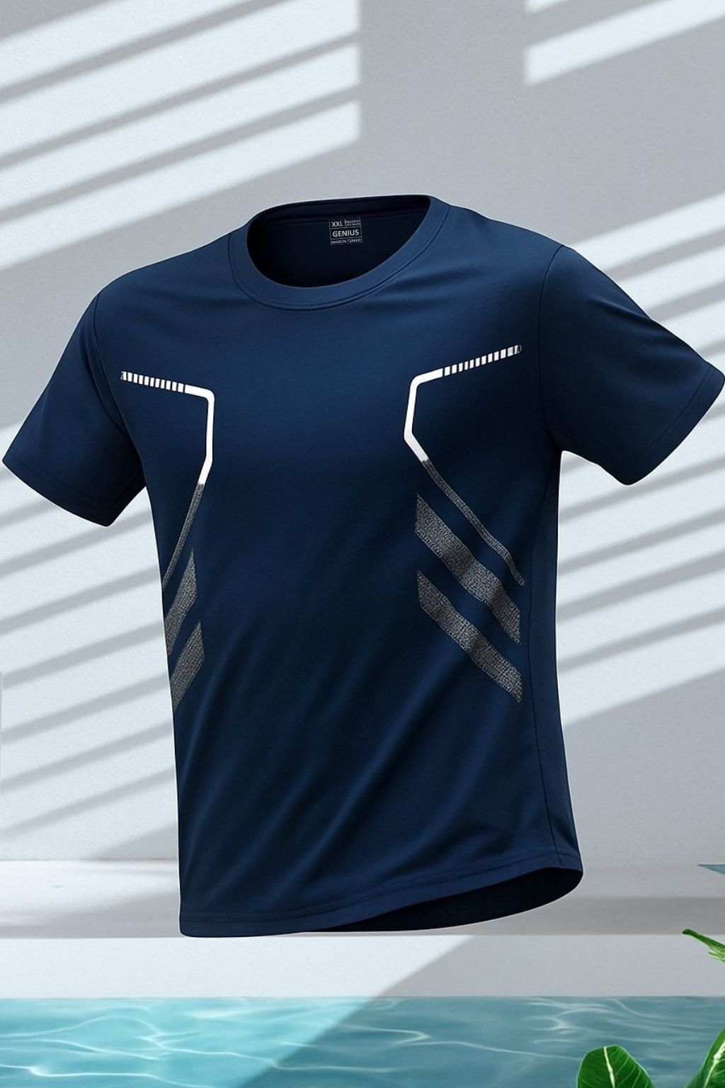 Erkek%20Spor%20Tişört%20Antreman%20Gym%20Polyester%20Erkek%20Sporcu T-shirt%20ŞERİTLİ-TİŞÖRT-Lacivert