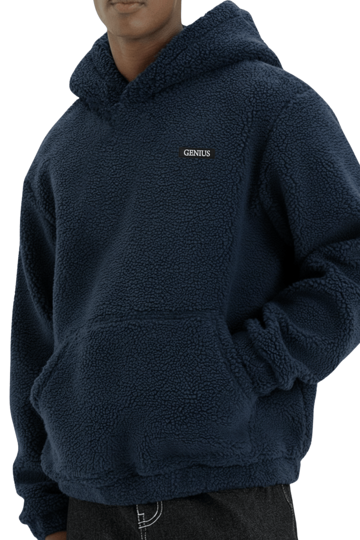 Genıus%20Store%20Erkek%20Kapüşonlu%20Polar%20Sherpa%20Kuzu%20Kumaş%20İçi%20Şardonlu%20Kapüşonlu Sweatshırt%20SHERPA-KAP-Lacivert