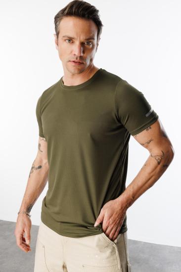 Erkek Nem Emici Hızlı Kuruma Atletik Teknik Performans Spor T-shirt DRIFIT-KISAKOLNEW-Haki