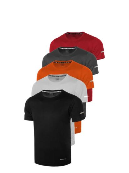 5’li Erkek Nem Emici Hızlı Kuruma Atletik Teknik Performans Spor T-shirt DRIFIT-KISAKOL5