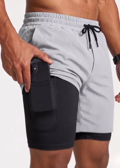 Erkek Running Hızlı Kuruma Micropoly Antrenman Halısaha Fitness Kısa Taytlı SPORCU-ŞORT1