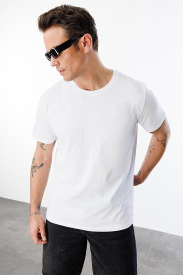 Erkek T-shirt %100 Pamuk Regular Fit Standart Kesim Bisiklet Yaka Basic Tişört BASIC-T-SHIRT1