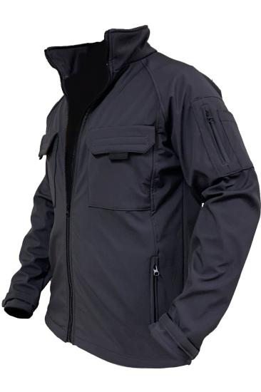 Store Erkek Softshell Spor Mont Içi Polarlı Su Ve Rüzgar Geçirmez Cepli Outdoor Combat Mont