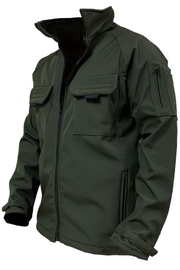 Store Erkek Softshell Spor Mont Içi Polarlı Su Ve Rüzgar Geçirmez Cepli Outdoor Combat Mont